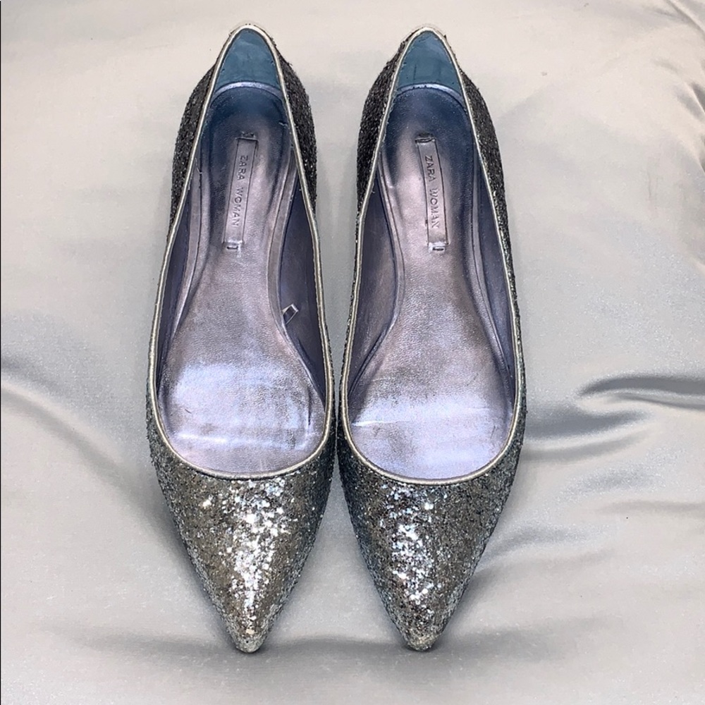 Zara Blue glittery shoes!